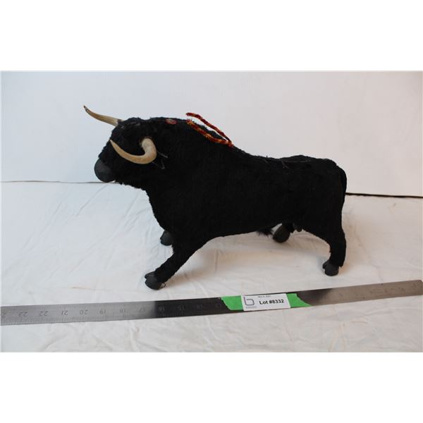 Plastic and felt Bull
