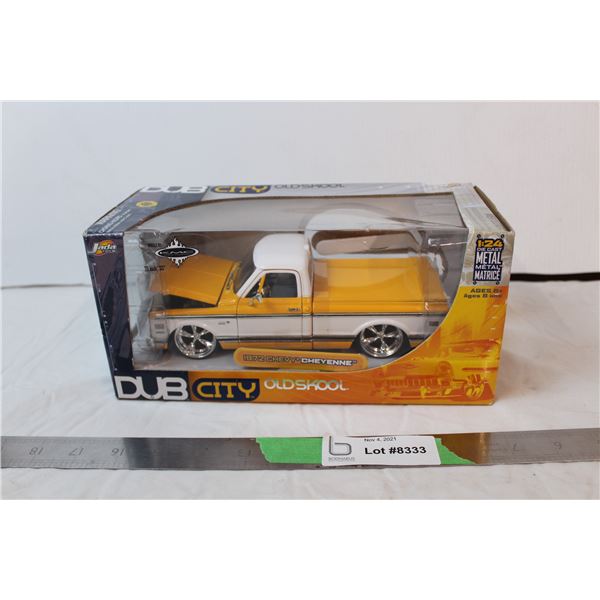 Die cast 1972 Chevy Cheyenne model, in box