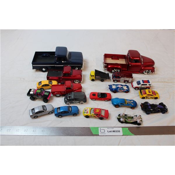 Die cast cars, hot wheels and various other brands