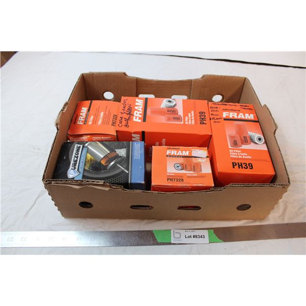 Fram oil filters of various sizes