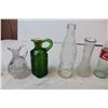 Image 3 : vintage glass bottles, one candle