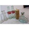 Image 4 : vintage glass bottles, one candle