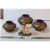 Image 1 : Set of three decorative pots, ceramic gnome