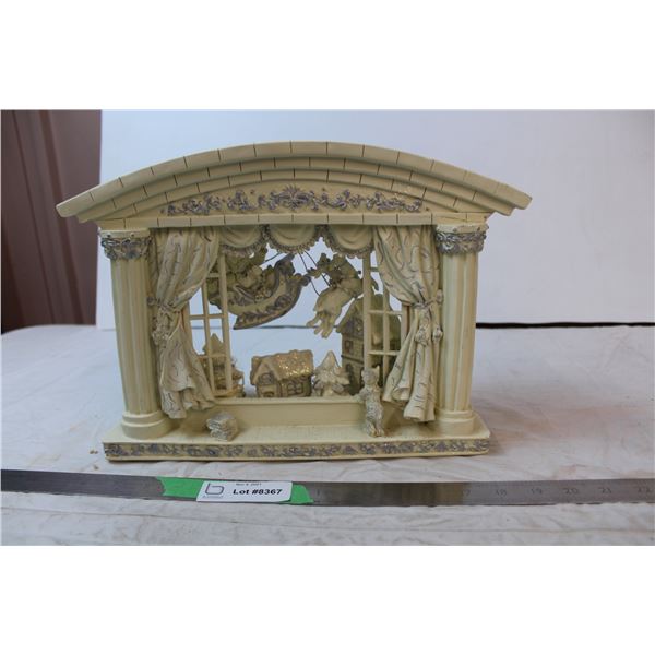 Window shaped holiday candle holder