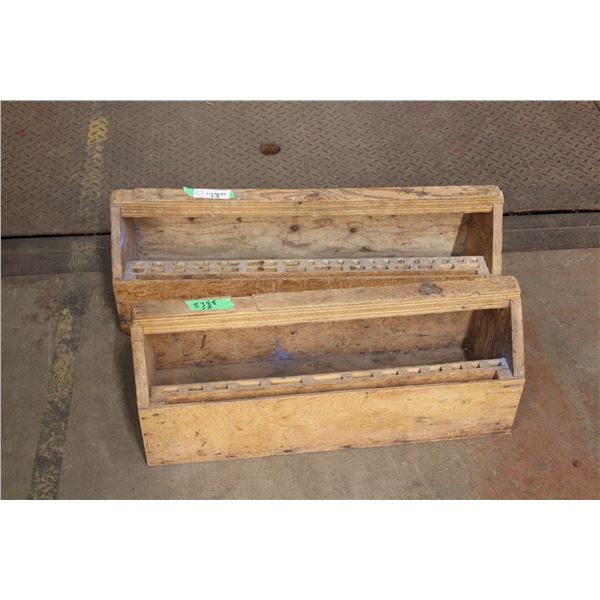*large wooden tool boxes
