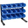 Image 4 : 15 bin storage rack, and plastic serving trays