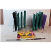 Image 1 : Plastic binders, Folder storage, crayons