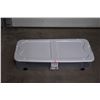 Image 1 : *Sterilite Plastic Storage Container on Wheels (39" x 20")