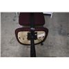 Image 2 : *Computer Desk (3' x 2' x 30"H) and Burgundy Adjustable Office Chair (Condition May Vary)
