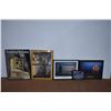 Image 1 : Wood Framed Picture + (4) Framed Pictures