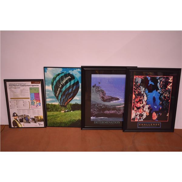 (4) Large Framed Pictures