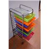 Image 3 : *Metal and Plastic Storage Shelf on Wheels (3ft Tall)