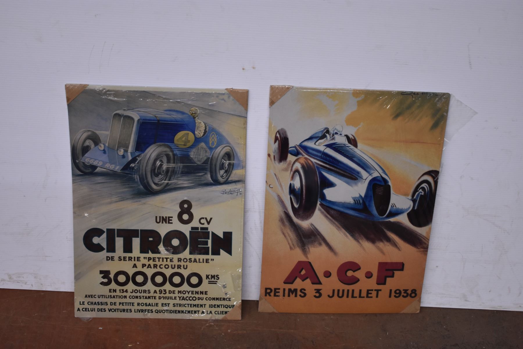 *Repro Tin Racing Signs