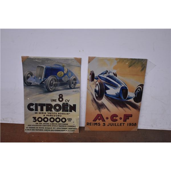 *Repro Tin Racing Signs