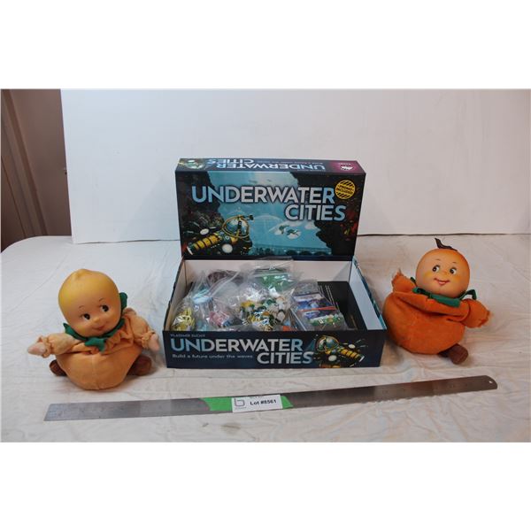Underwater cities game, fruit babies