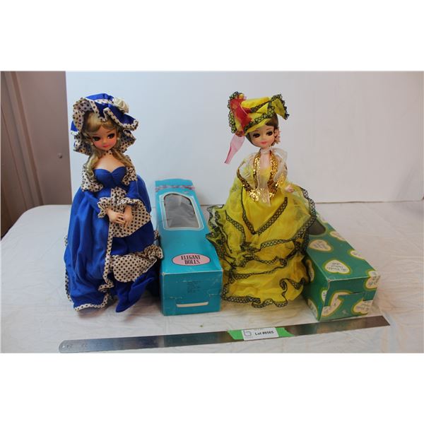 Victorian cloth dolls with box
