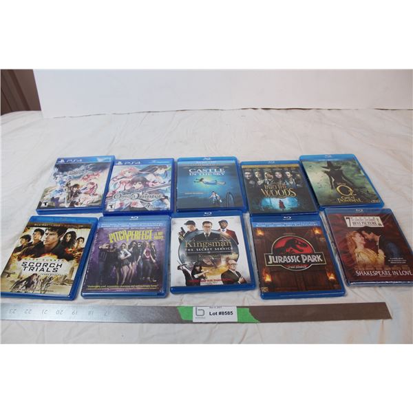 Lot of blue ray movies and PS4 games