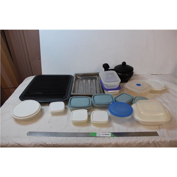 Plastic storage containers and misc.