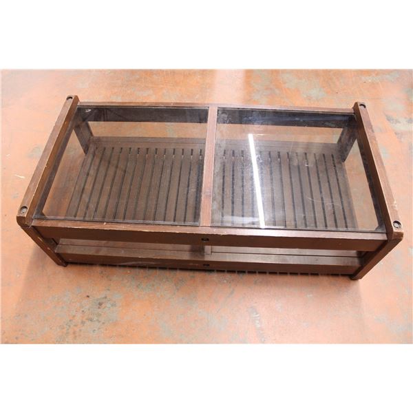 Glass top coffee table 48”x24”x15”