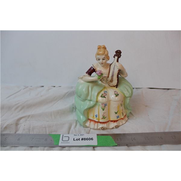 Hand painted ceramic painted lady