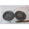 Image 1 : Two vintage pewter plates (Made in Spain)