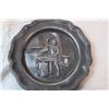 Image 2 : Two vintage pewter plates (Made in Spain)