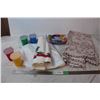 Image 1 : Table cloths, plastic cups with lids, disposable plates