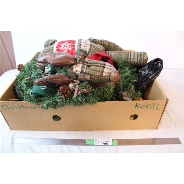 Christmas Decor - wreath, raindeer