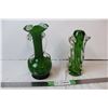 Image 1 : Vintage green handblown vases