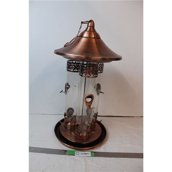Copper Birdfeeder