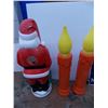 Image 4 : *Plastic Santa Clause + Candles - outdoor ornaments