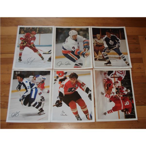 (6) frameable hockey photos