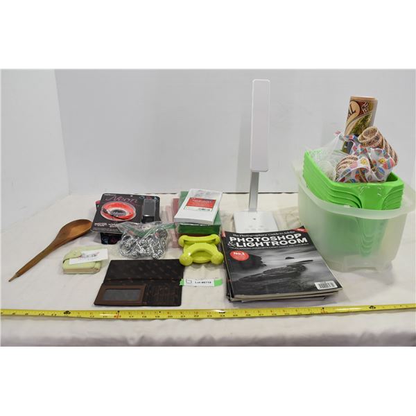 Desk Lamp, Neon Light Kit, Assorted Crafty Items