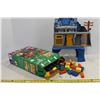 Image 1 : Box of Wood Blocks & Toy Play Set