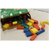 Image 3 : Box of Wood Blocks & Toy Play Set