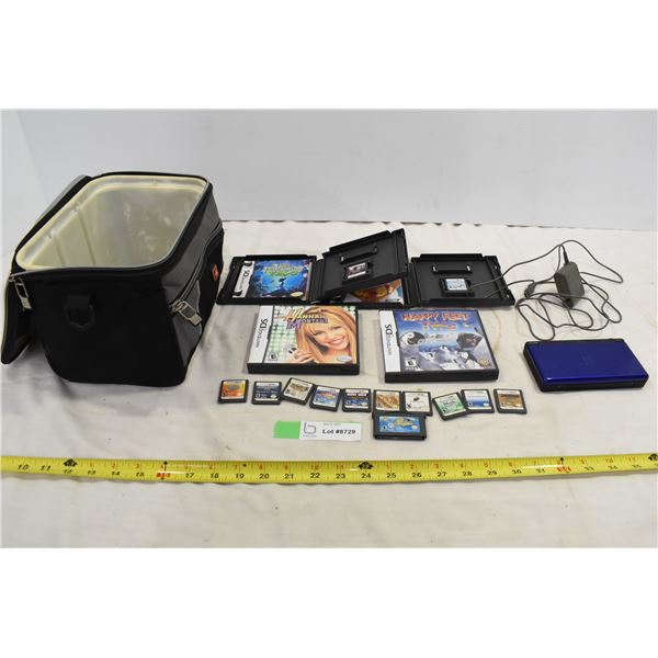 Lunch Box w/ Nintendo DS(NotWorking) & Games