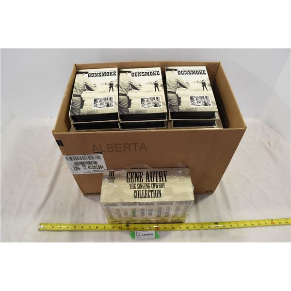 Gunsmoke VHS Tapes & Gene Autry The Singing Cowboy Set