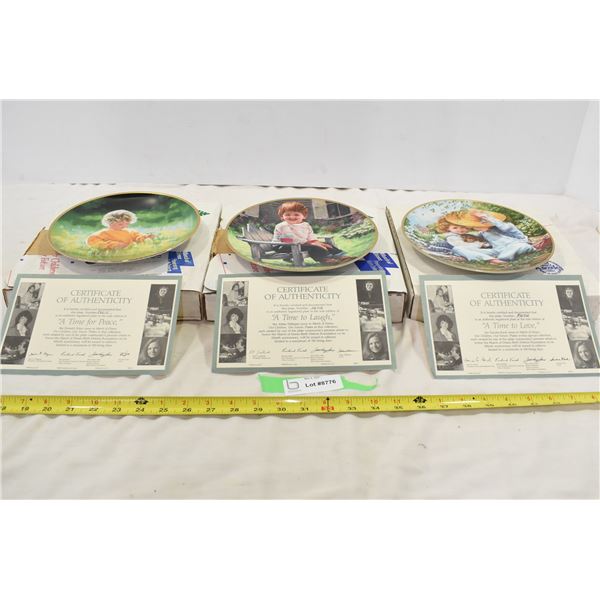 3 Knowles Collector Plates