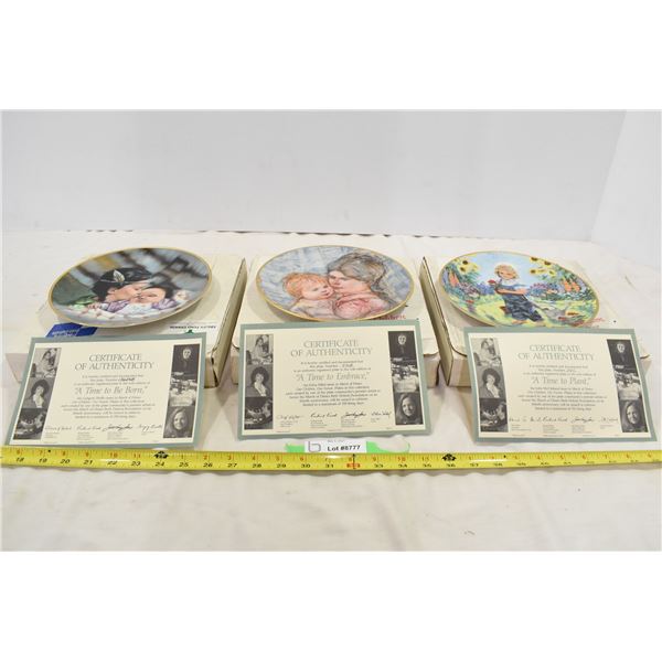 3 Knowles Collector Plates