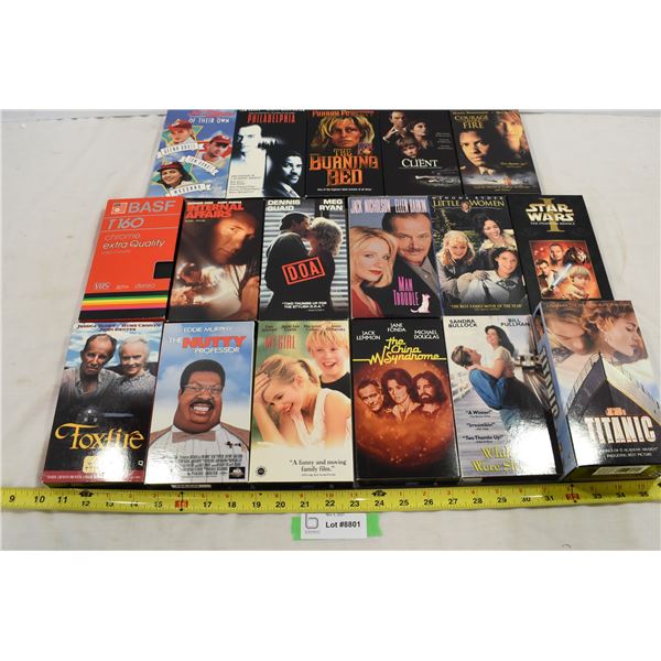Titanic, Star Wars Episode 1, Assorted VHS Movies