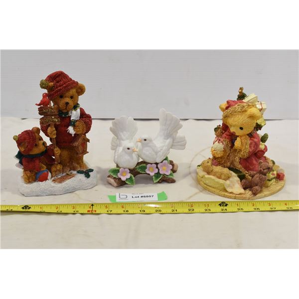 Assorted Christmas Ornaments – Doves and Bears