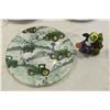 Image 4 : Decorative Plates, John Deere Figure, Christmas Misc.