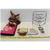 Image 1 : Misc. Lot w/ Plush Moose, Heart Rack, Frames