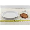Image 1 : Serving Tray & Glass Covered Wooden Tray