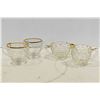 Image 4 : Cream & Sugar Glasses, Mugs, S&P Shakers, Cut Glass Tray