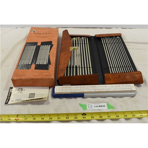 Knitting Needle Case & Sliding Ruler