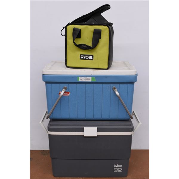 *2 Large, 1 Soft Coolers