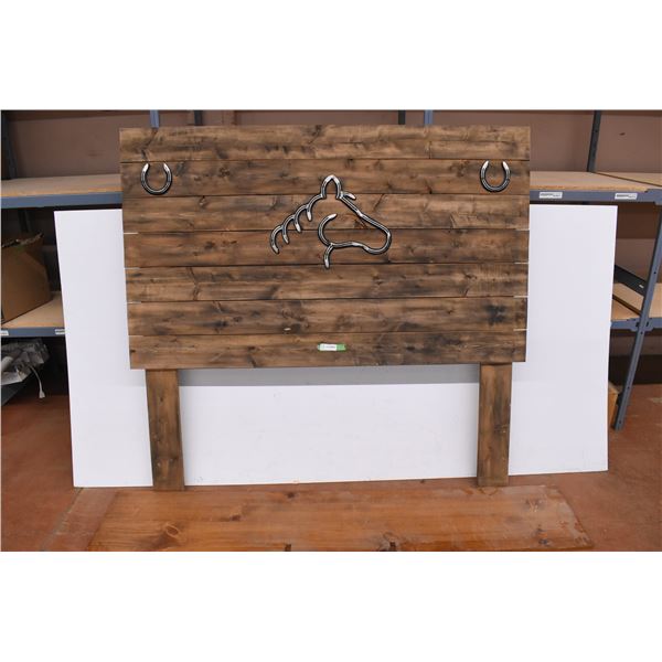 *Wooden Horse Headboard – 65.5”x60.5” Tall w/ Board