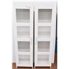 Image 1 : * 2 X THE MONEY White Cabinets w/ Glass Shelves – 16”x9”x56”