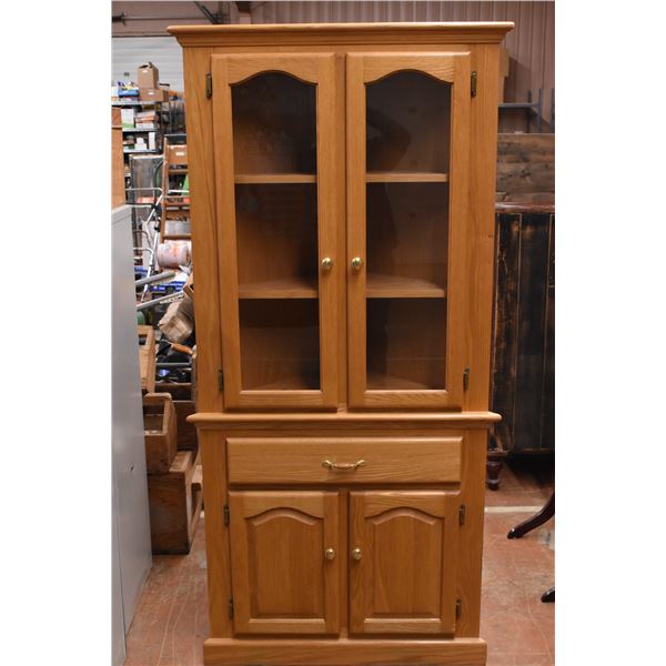 *Large Corner Cabinet w/ Glasses Doors – 32”x~17”x72”